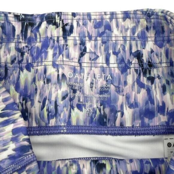 Athleta Ultimate Stash 7" Short / Flare Abstract Blue Size XS - Picture 5 of 7